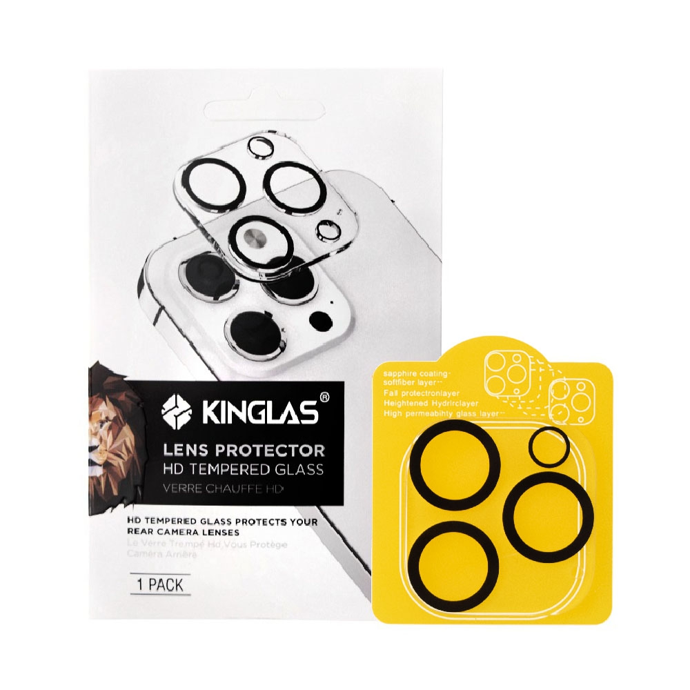 iPhone 16 Pro / 16 Pro Max / 14 Pro / 14 Pro Max Kinglas 3D Silk Printing Camera Lens Protector Film