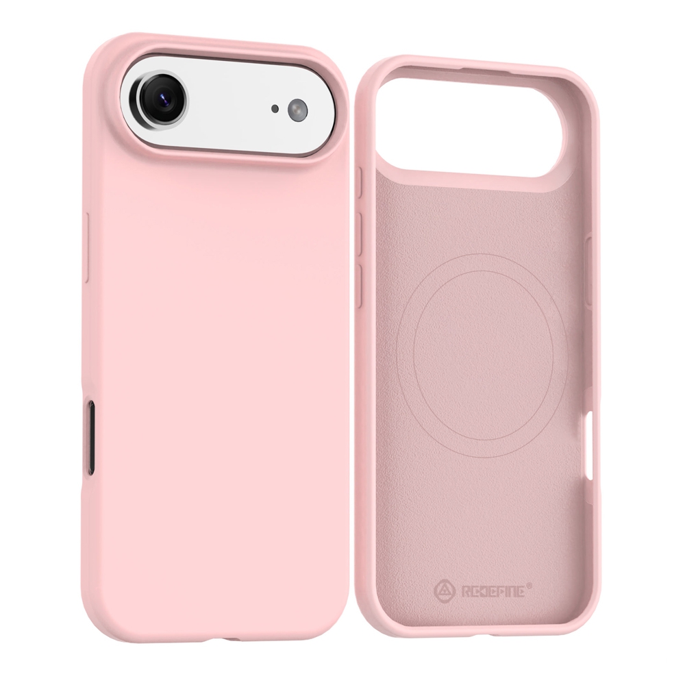 REDEFINE Liquid Silicone Case Cover with Magnetic Ring for iPhone 17 Air Magsafe-Baby Pink
