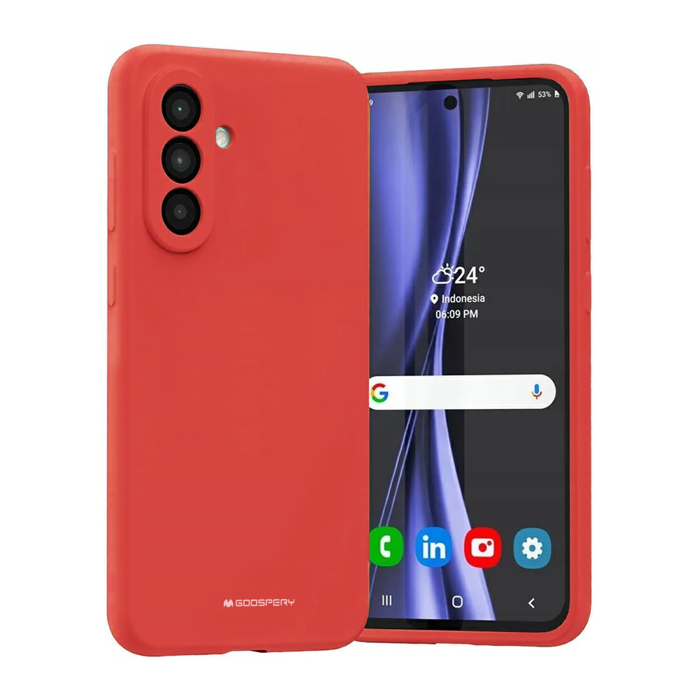 Mercury Silicone Cover Case for Samsung Galaxy A26 5G-Black