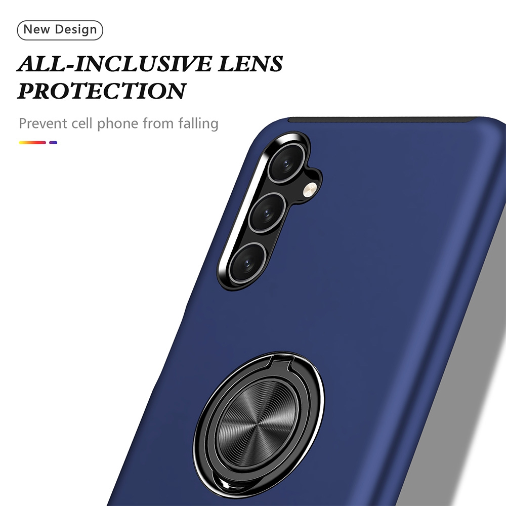 Magnetic Ring Holder Shockproof Cover Case for Samsung Galaxy A25-Navy