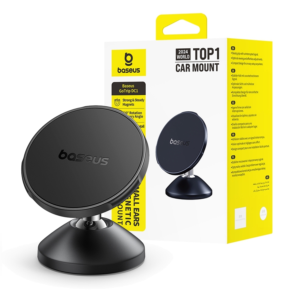 Baseus GoTrip DC1 Small Ears Magnetic Car Mount (Vertical type) Cosmic Black-Starlight