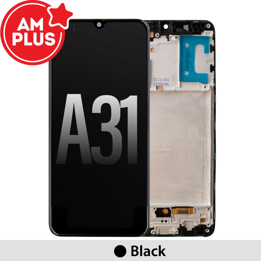 Samsung Galaxy A31 A315F AMPLUS LCD Screen Replacement Digitizer with Frame-Black (No Fingerprint Function)