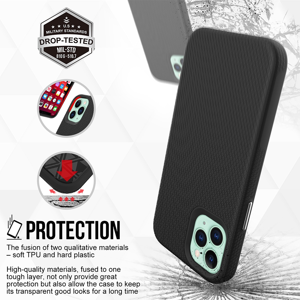 Rhinos Rugged Shockproof Case for iPhone 12 mini (5.4'')-Red