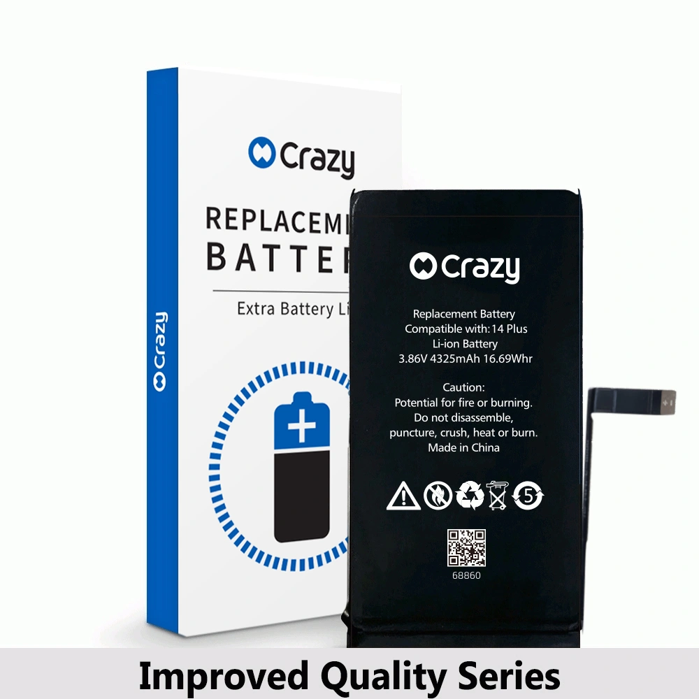 Crazy Improved Quality-iPhone 14 Plus Replacement Battery with Adhesive Strips 4325mAh (TI CHIP: 27546) (Cheapest Price)