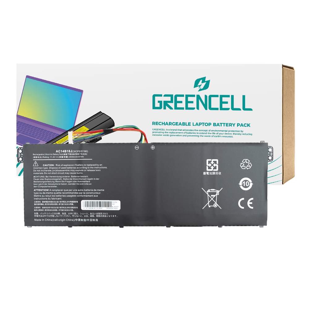 Greencell Battery AC14B18J*Acer Aspire E3 / ES1 / V3 / V5 / Chromebook 11 / 13 / 15 / TravelMate B115 / X359 / X349 / Swift 3 / Spin 5