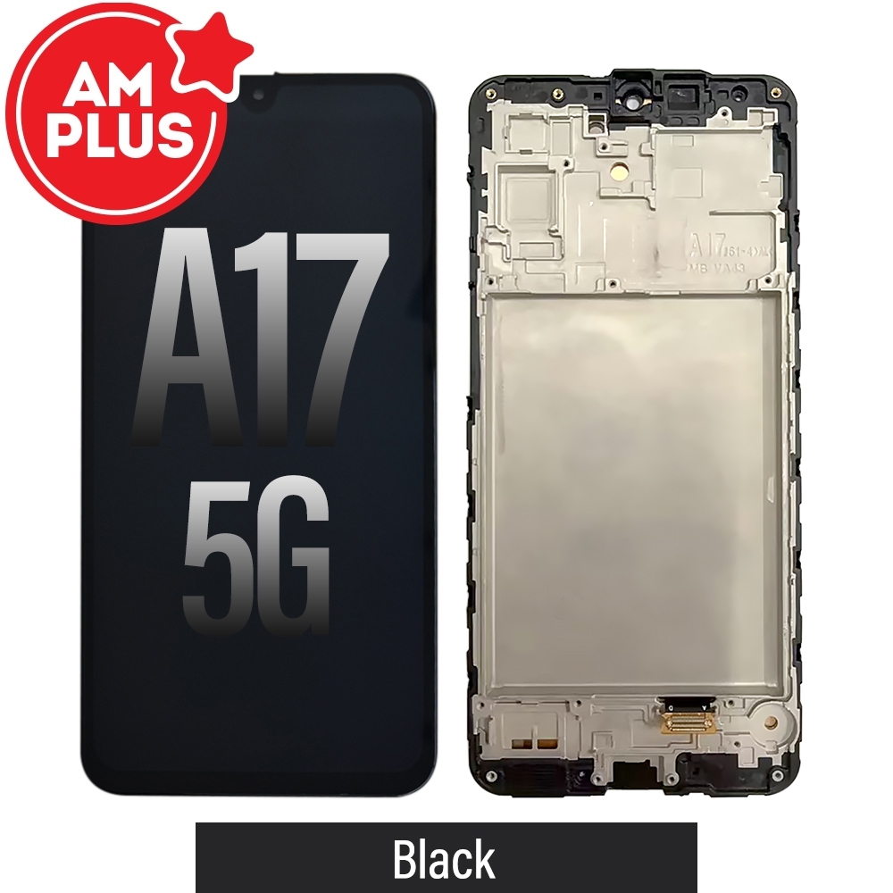 AMPLUS OLED Screen Replacement Digitizer with Frame for Samsung Galaxy A17 5G A176B / A176F-Black
