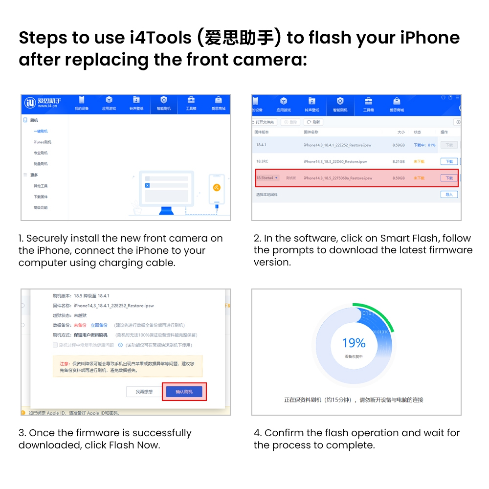 Front Camera for iPhone 15 Pro (PULL-A)