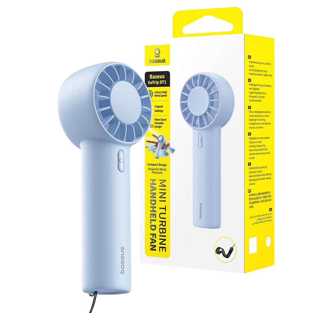 Baseus GoTrip DT1 Mini Turbine Handheld Fan-Pink