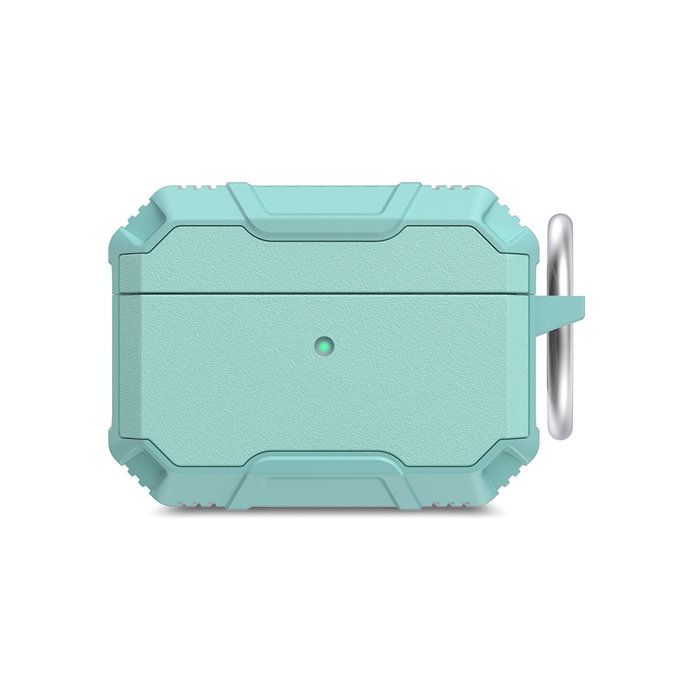 Shockproof Robot Armor Hard Plastic Case for AirPods Pro-Mint