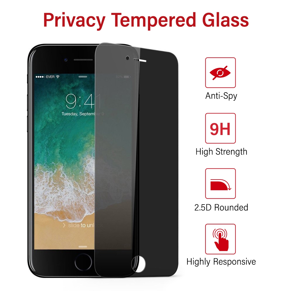 Kinglas 10 Packs Privacy Tempered Glass Screen Protector For iPhone 7 / 8