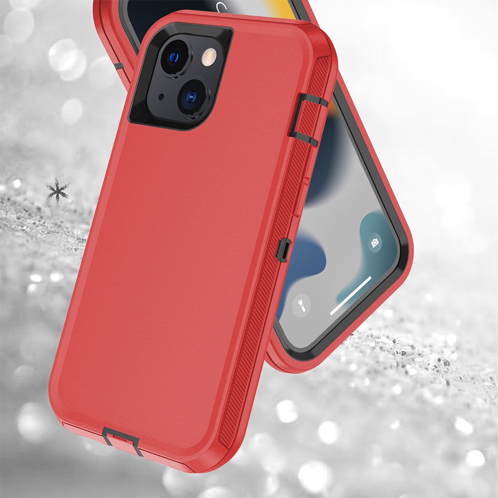 Shockproof Robot Armor Hard Plastic Case with Belt Clip for iPhone 12 / 13 mini-Navy