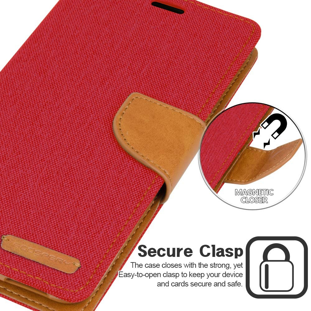 Mercury Canvas Diary Case for iPhone XR-Black