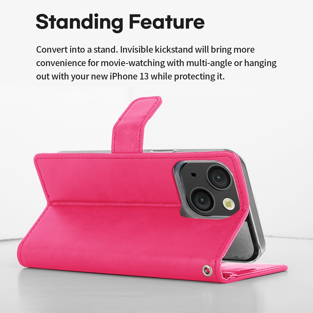 Mercury Bluemoon Diary Case for iPhone 15 Pro-HotPink