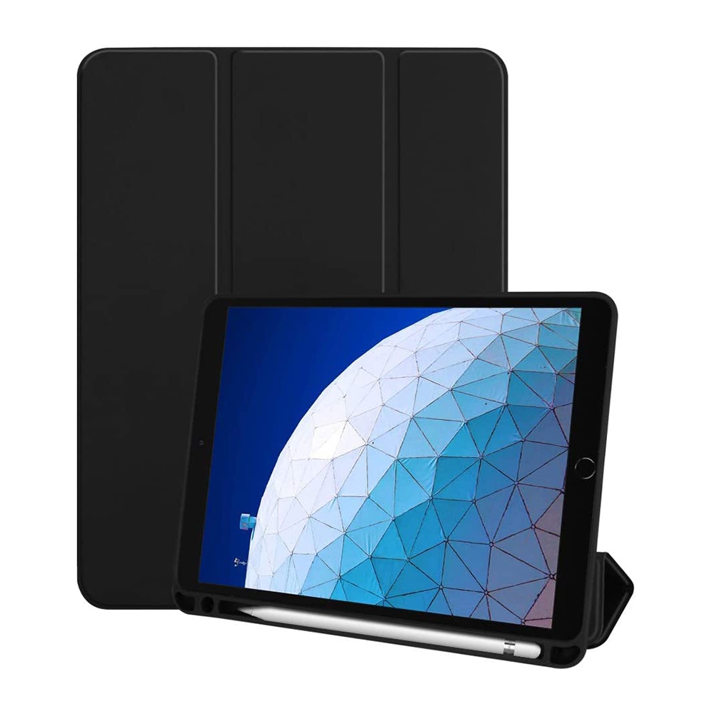Soft TPU Back Shell Slim Cover Case with Auto Sleep / Wake for iPad Air 3 / Pro 10.5 (2017)-Grey
