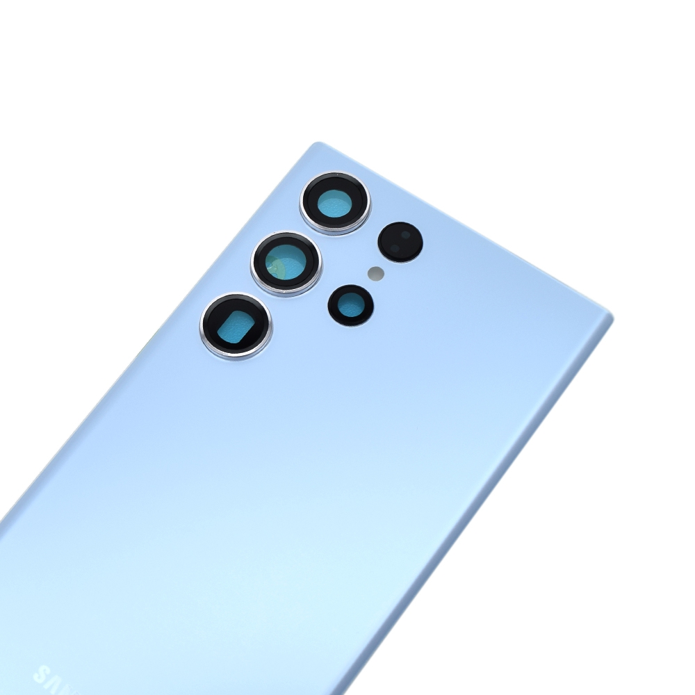 AMPLUS Rear Cover Glass for Samsung Galaxy S23 Ultra S918B-Sky Blue