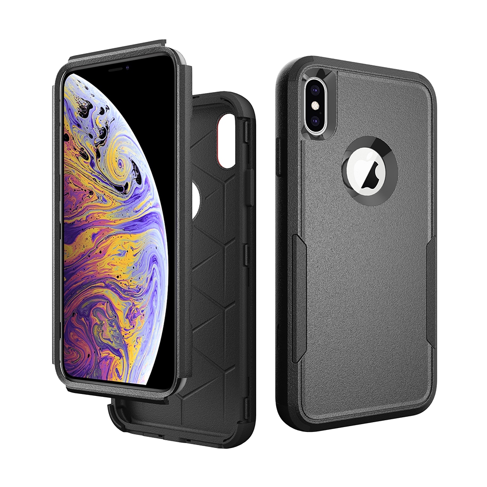 Re-Defense Premium Shockproof Heavy Duty Armor Case Cover for iPhone XS Max-Black