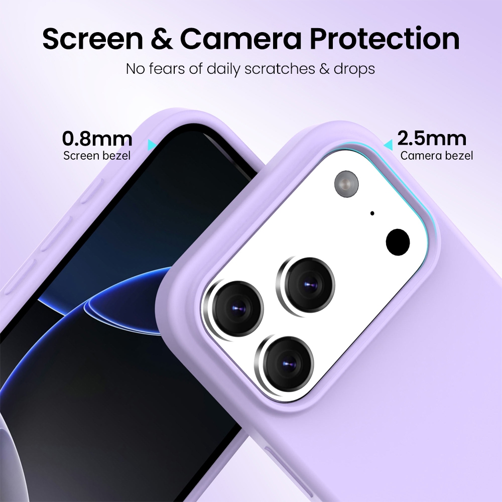 REDEFINE Liquid Silicone Case Cover with Magnetic Ring for iPhone 17 Pro Max Magsafe-Baby Pink