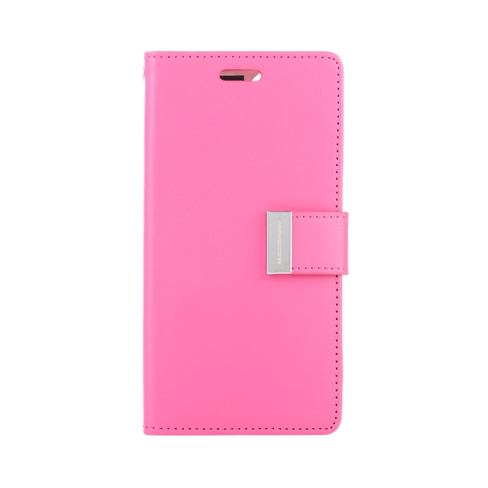 Mercury Rich Diary Case for iPhone 15 Plus-Black