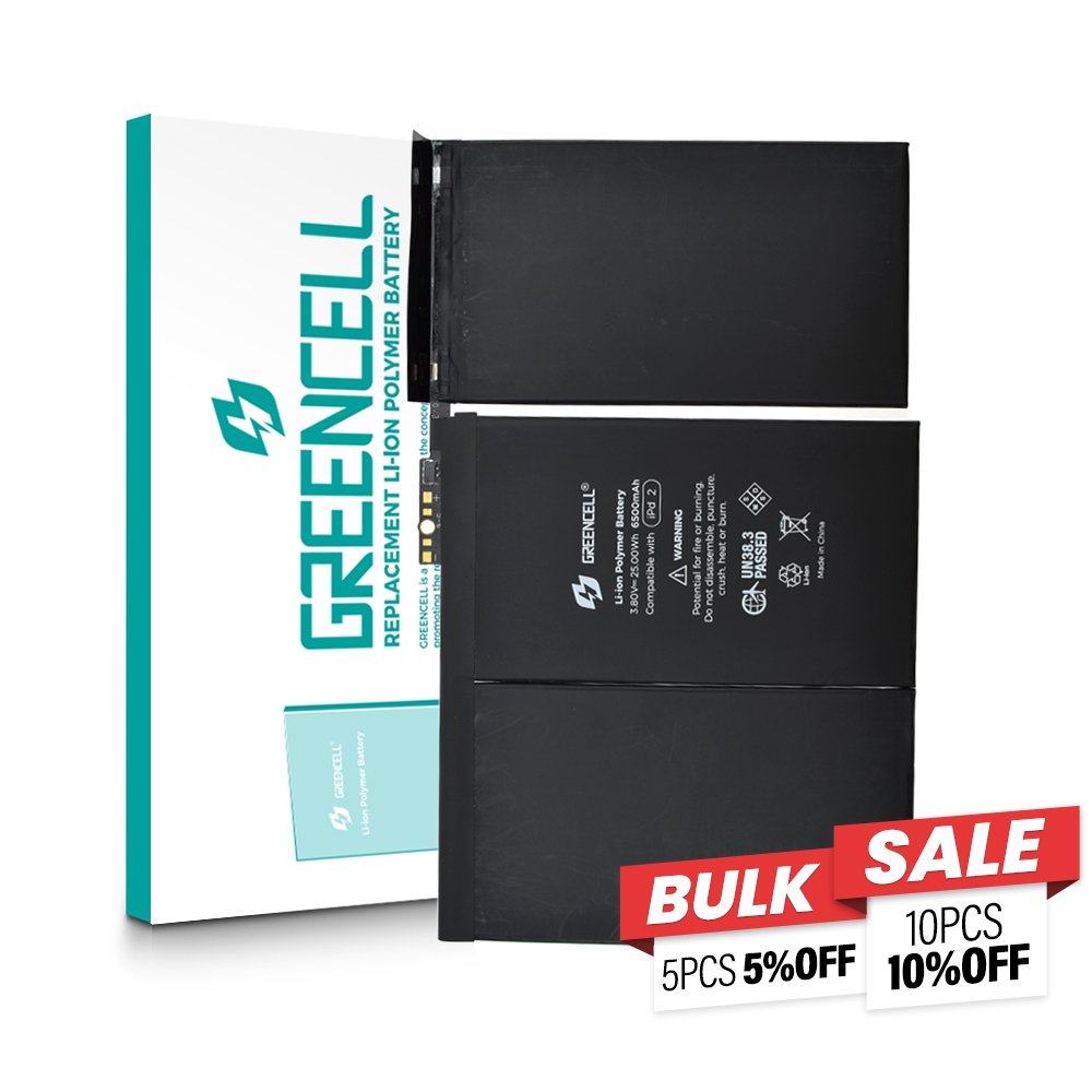 Greencell iPad 2 Replacement Battery with Adhesive Strips 6500mAh