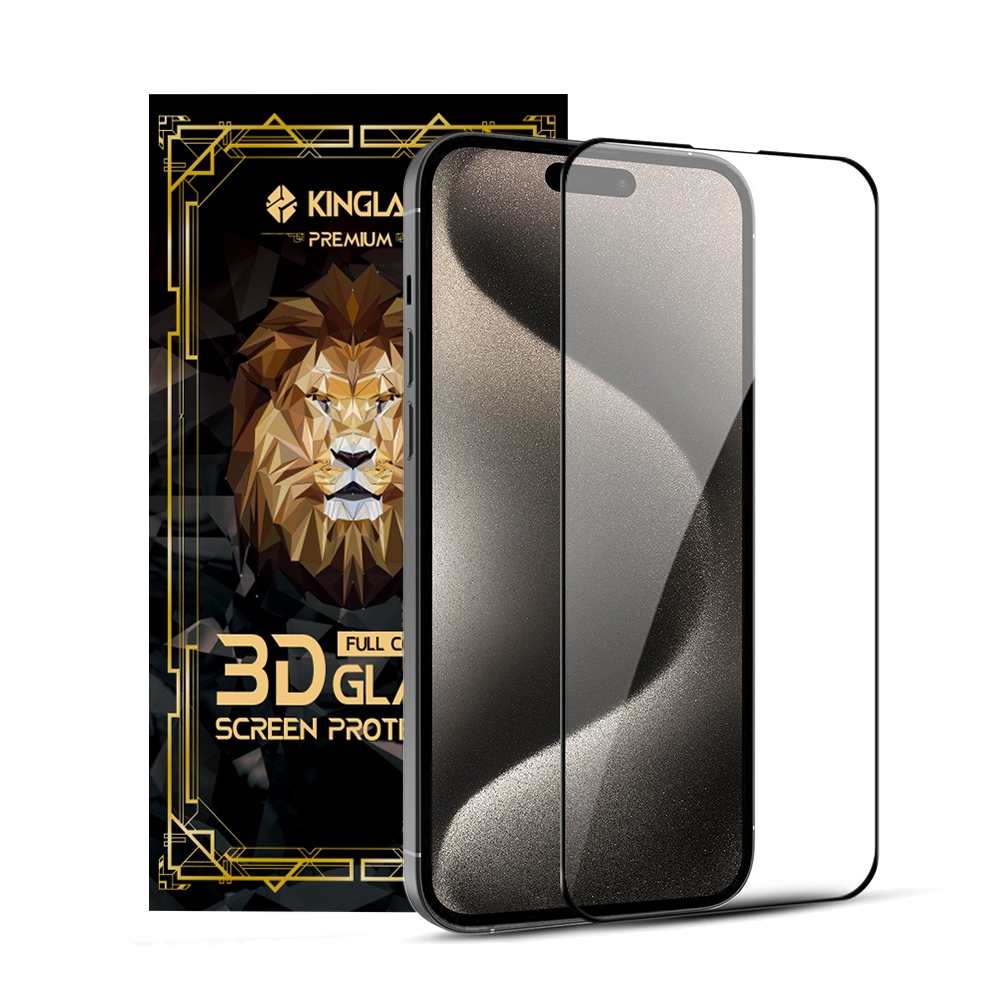 iPhone 17 Pro Kinglas Full Coverage Tempered Glass Screen Protector 