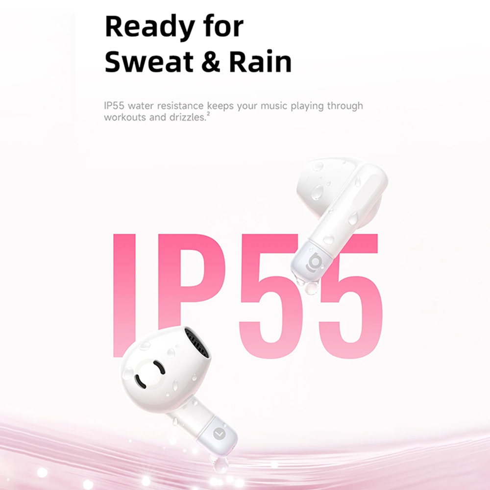 Baseus Bass BS2 Lite Wireless Earbuds-White