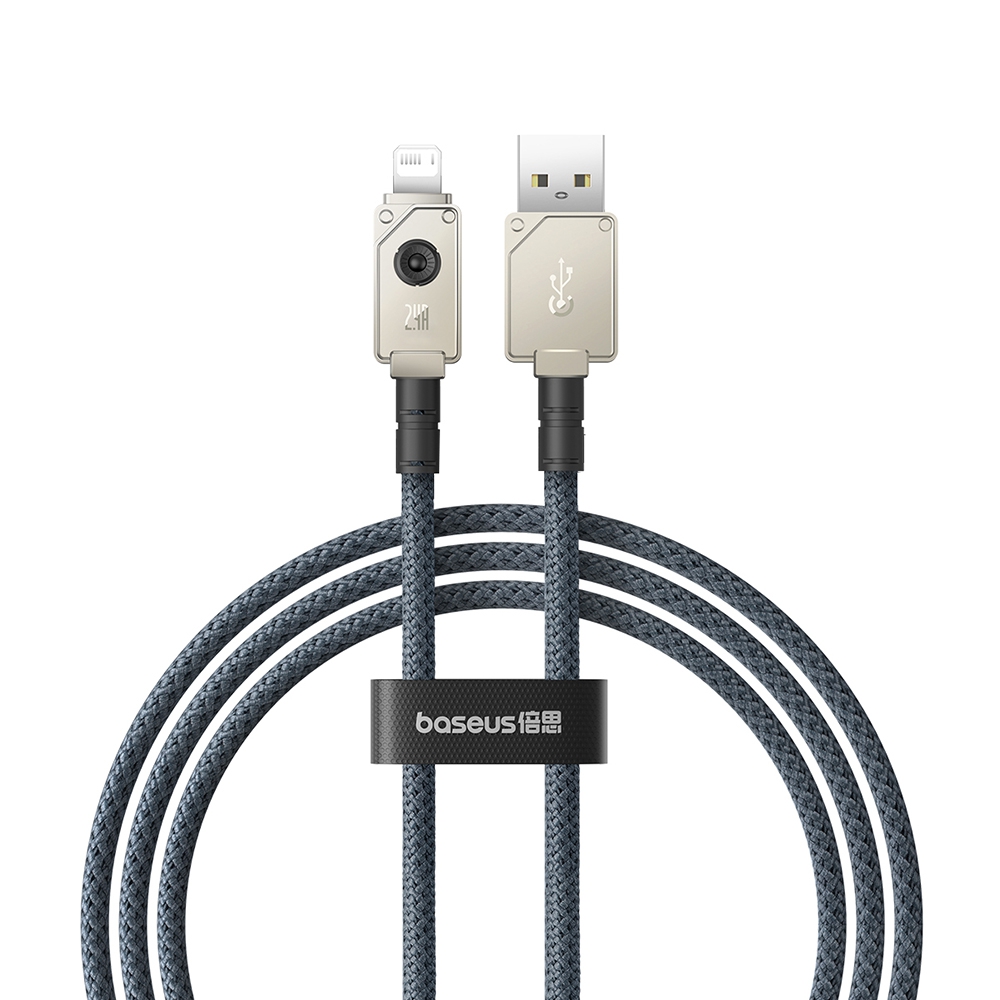 Baseus Unbreakable Series Fast Charging Data Cable USB to iP 2.4A 1m-Black