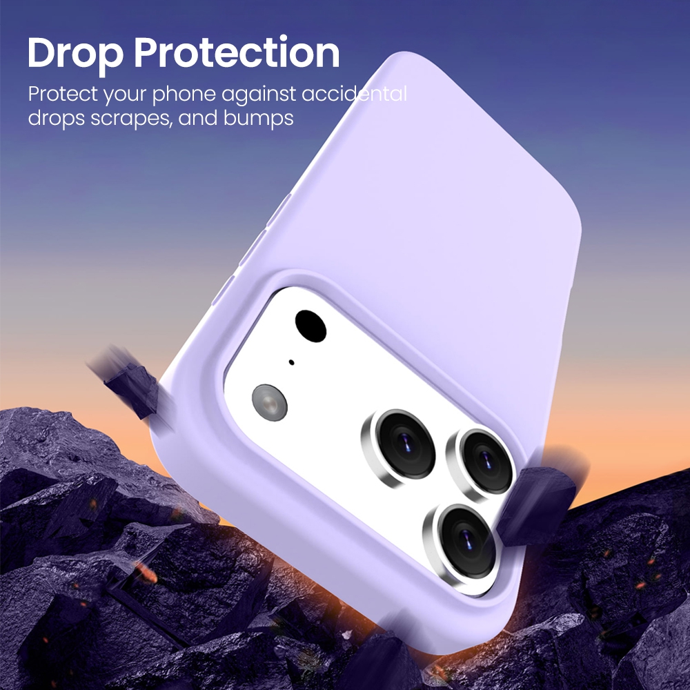 REDEFINE Liquid Silicone Case Cover with Magnetic Ring for iPhone 17 Pro Max Magsafe-Baby Pink