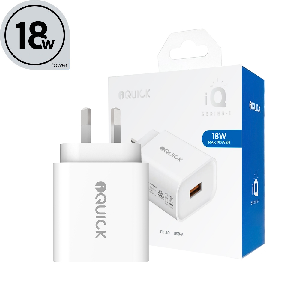 iQuick 18W QC3.0 USB-A Charging Adapter