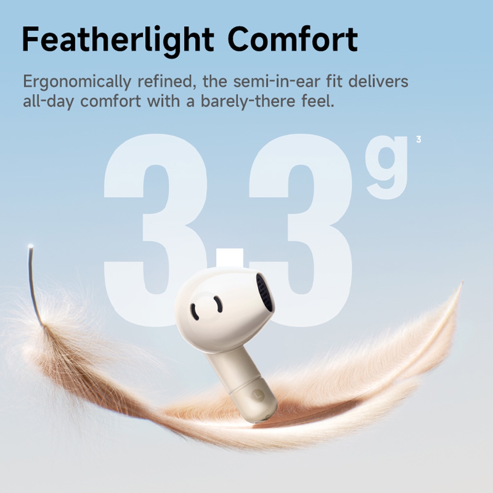 Baseus Bass BS2 Lite Wireless Earbuds-White