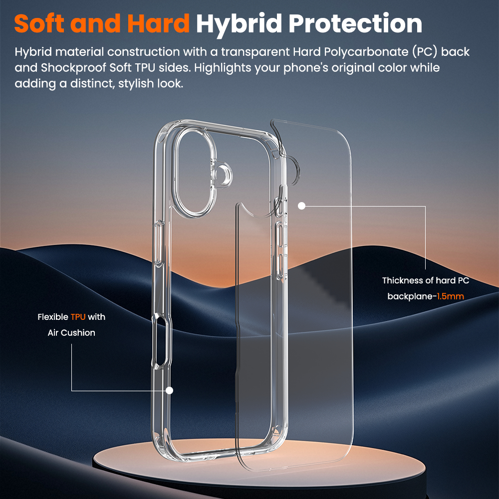 iPhone 16 Pro REDEFINE Ice-transparent Anti-fall Case Cover 