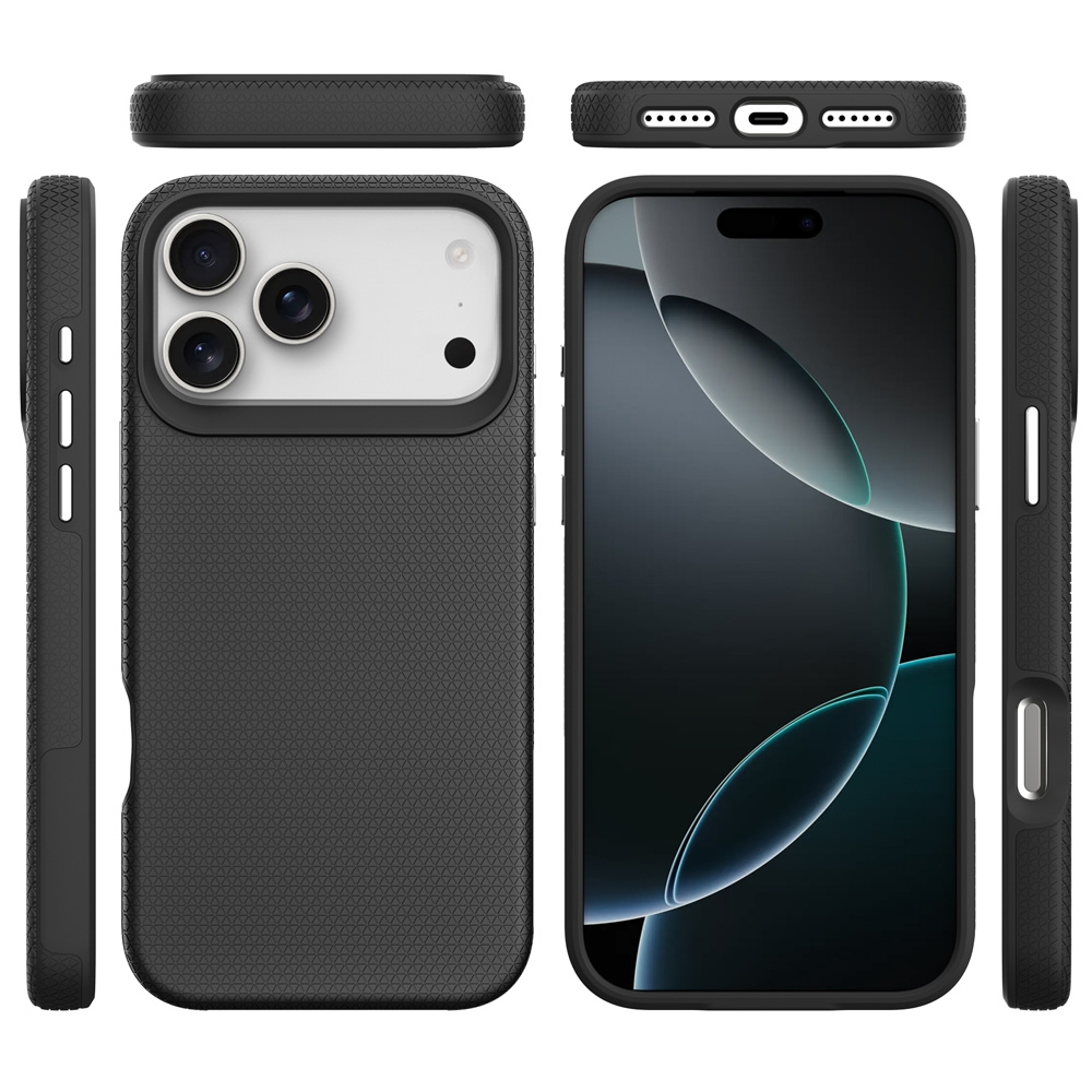 Rhinos Rugged Shockproof Magsafe Cover Case for iPhone 17 Pro-Black
