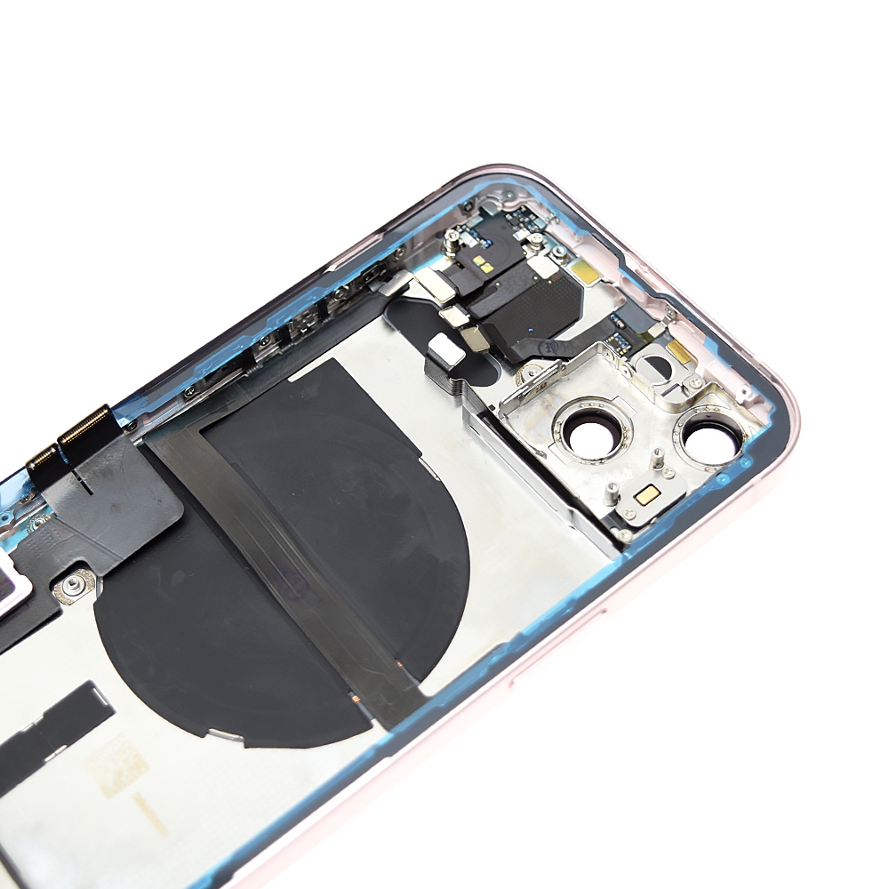 AMPLUS Rear Housing with Full Set Parts for iPhone 13 -Pink