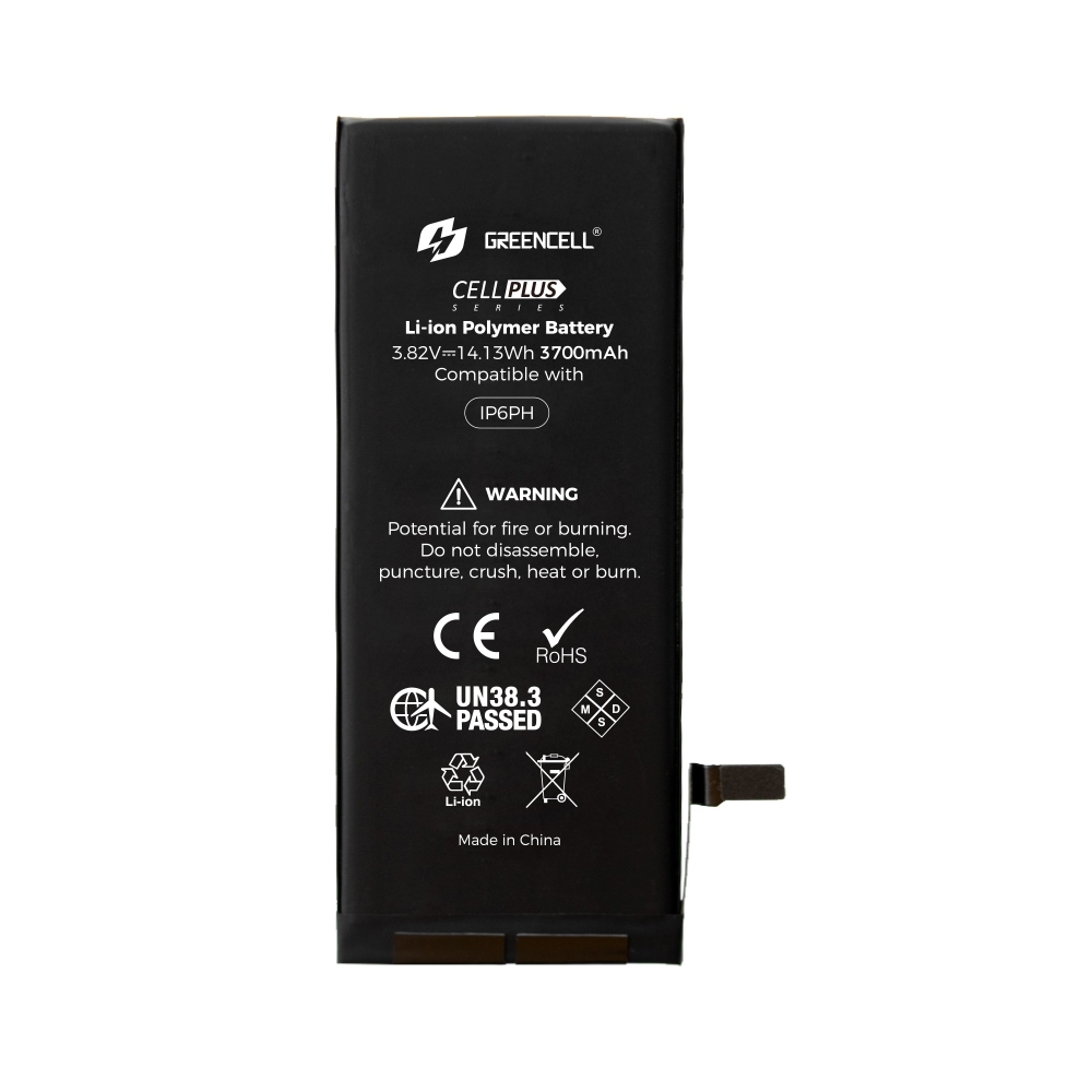 Greencell (High Capacity + TI CHIP: 27546) iPhone 6 Plus Replacement Battery with Adhesive Strips 3700mAh 