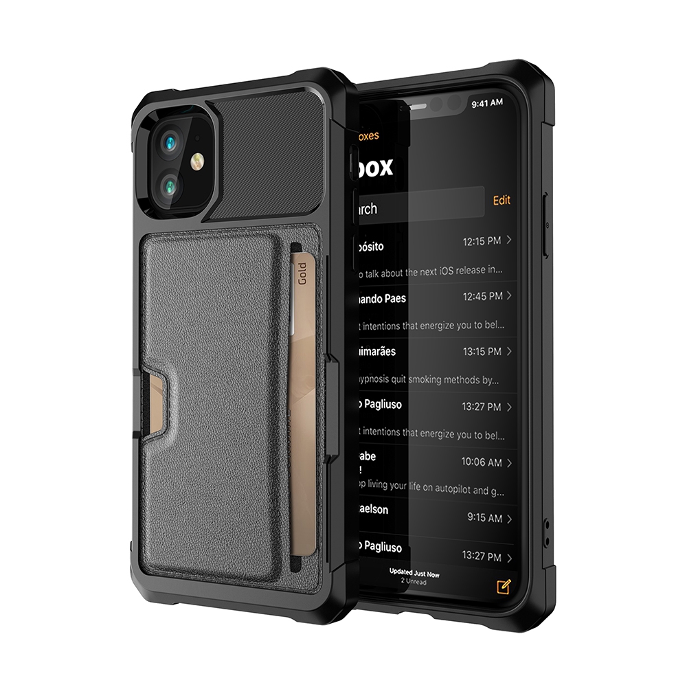 Magnetic Anti-fall Protection Case With Card Slot for iPhone 12 / 12 Pro (6.1'')