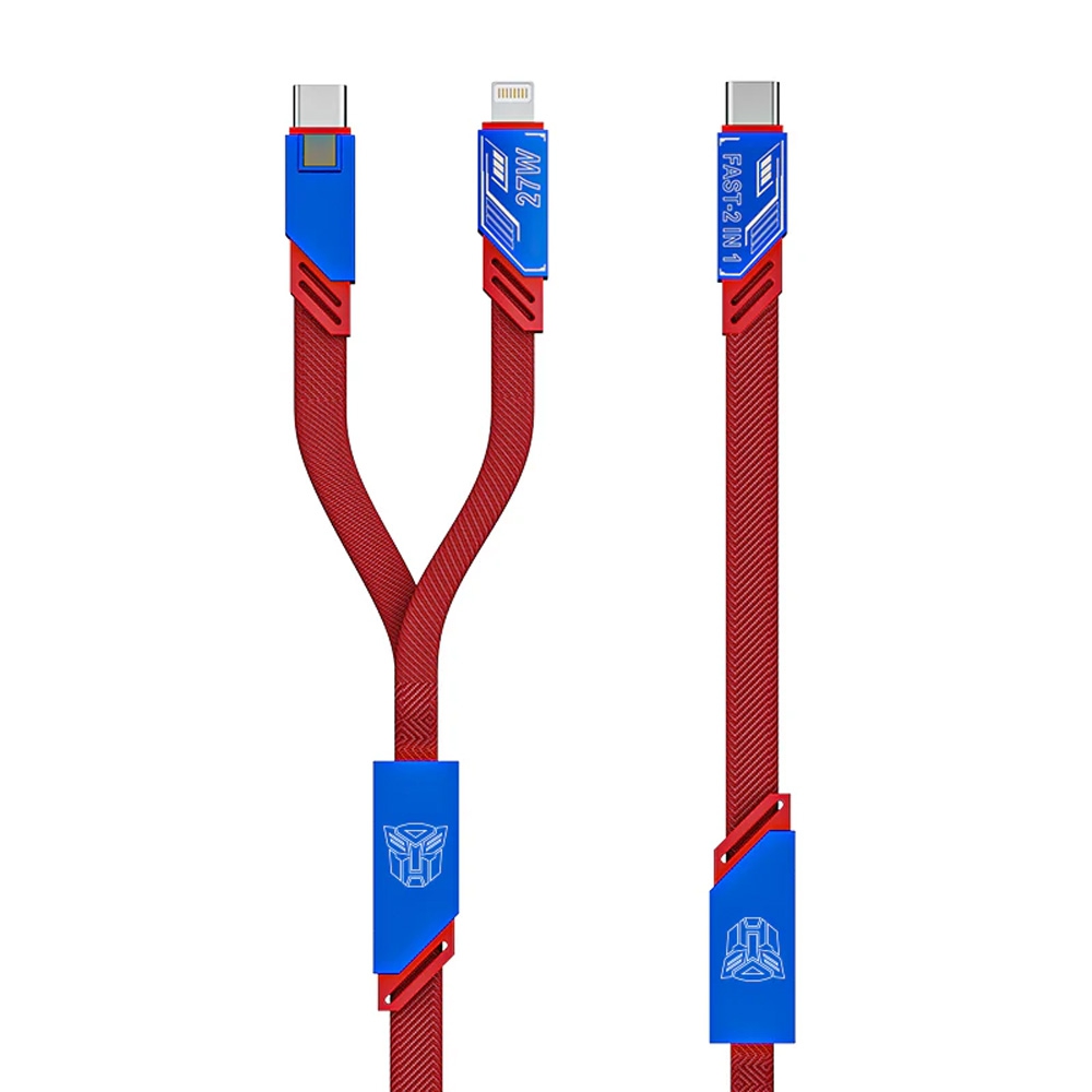 Transformers TF-A09 Braided Two-in-One Magnetic Charging Cable-Blue