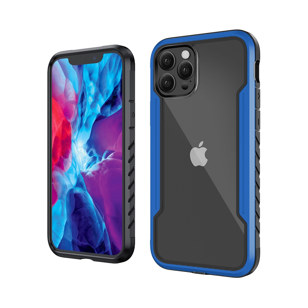 Re-Define Shield Shockproof Heavy Duty Armor Case Cover for iPhone 12 Pro Max (6.7'')-Black+Red