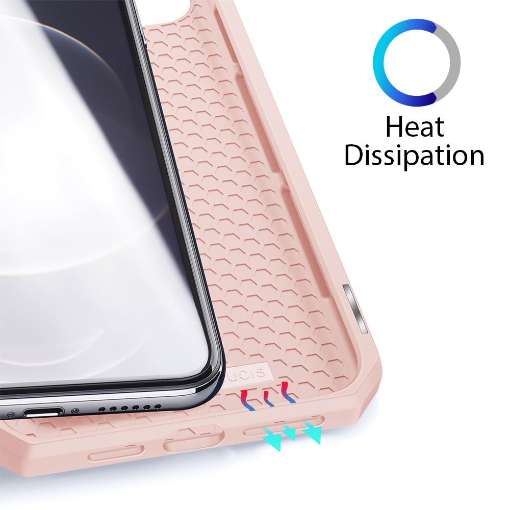 DUX DUCIS SKIN-X Series Magnetic Flip Case Cover for iPhone 12 Pro Max (6.7'')-Black