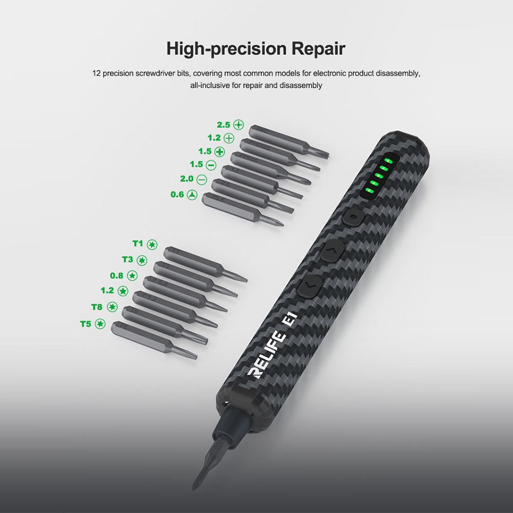 RELIFE E1 Carbon Fiber Electric Screwdriver Set