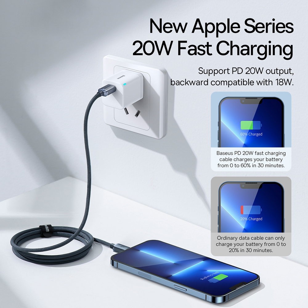 CW-FXP Baseus Crystal Shine Series Fast Charging Data Cable Type-C to iP 20W 2m
