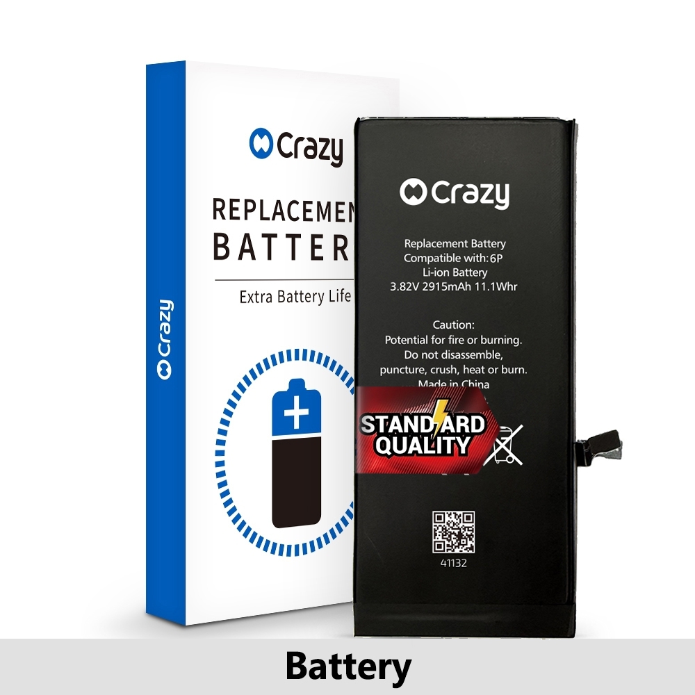 iPhone 6 Plus Replacement Battery with Adhesive Strips 2915mAh (Standard Quality + TI CHIP: 27546)