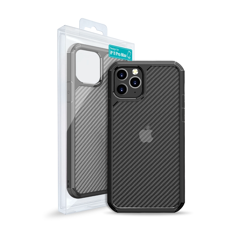 Carbon Fiber Hard Shield Case Cover*iPhone 11 Pro Max (6.5'')