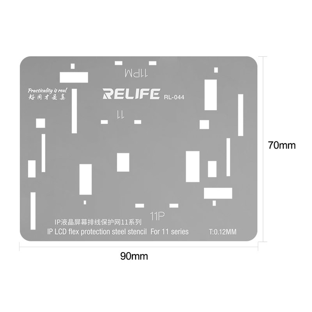 RELIFE RL-044 IP LCD Flex Protection Steel Stencil for iPhone 6S to 16 Pro Max