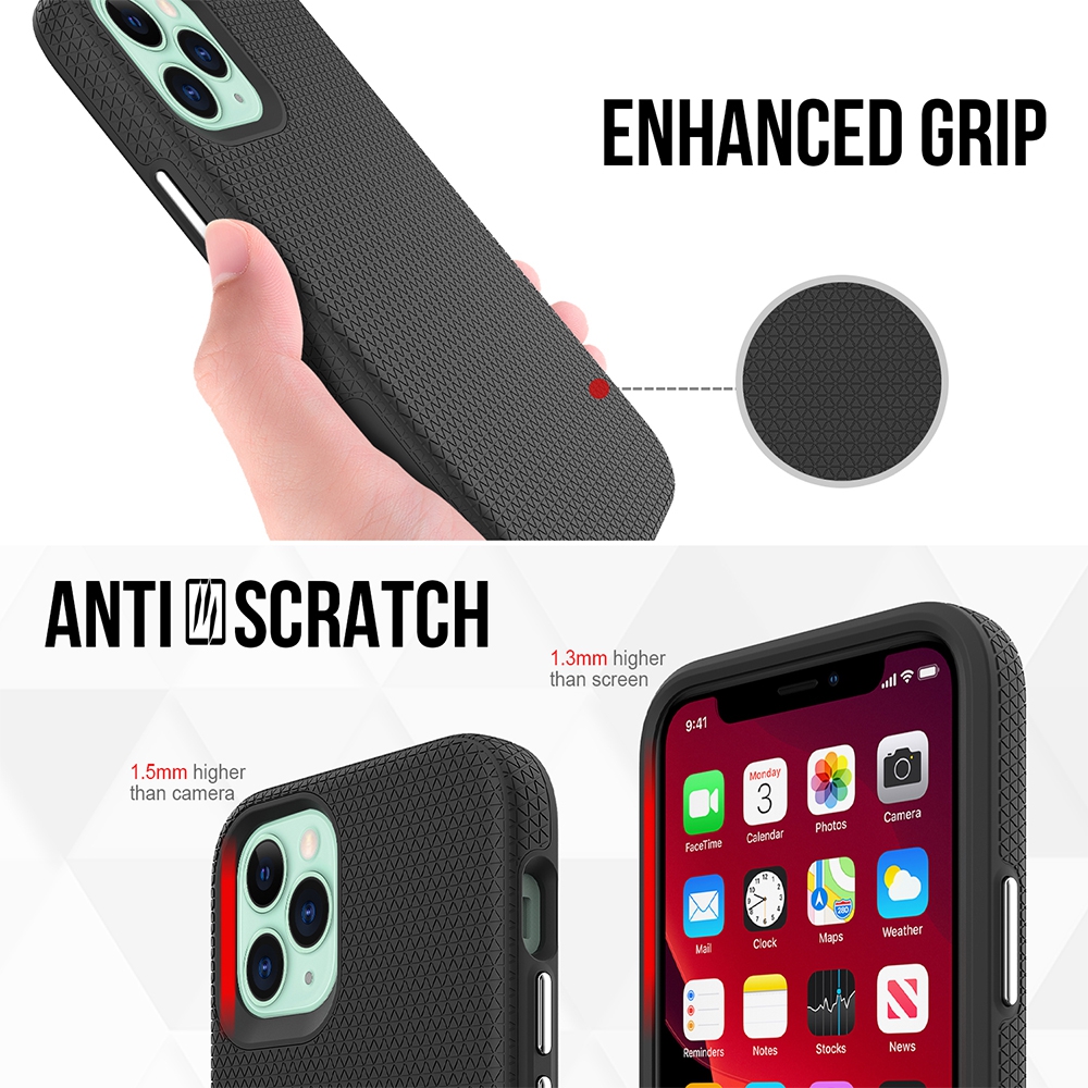 Rhinos Rugged Shockproof Case for iPhone 12 mini (5.4'')-Red