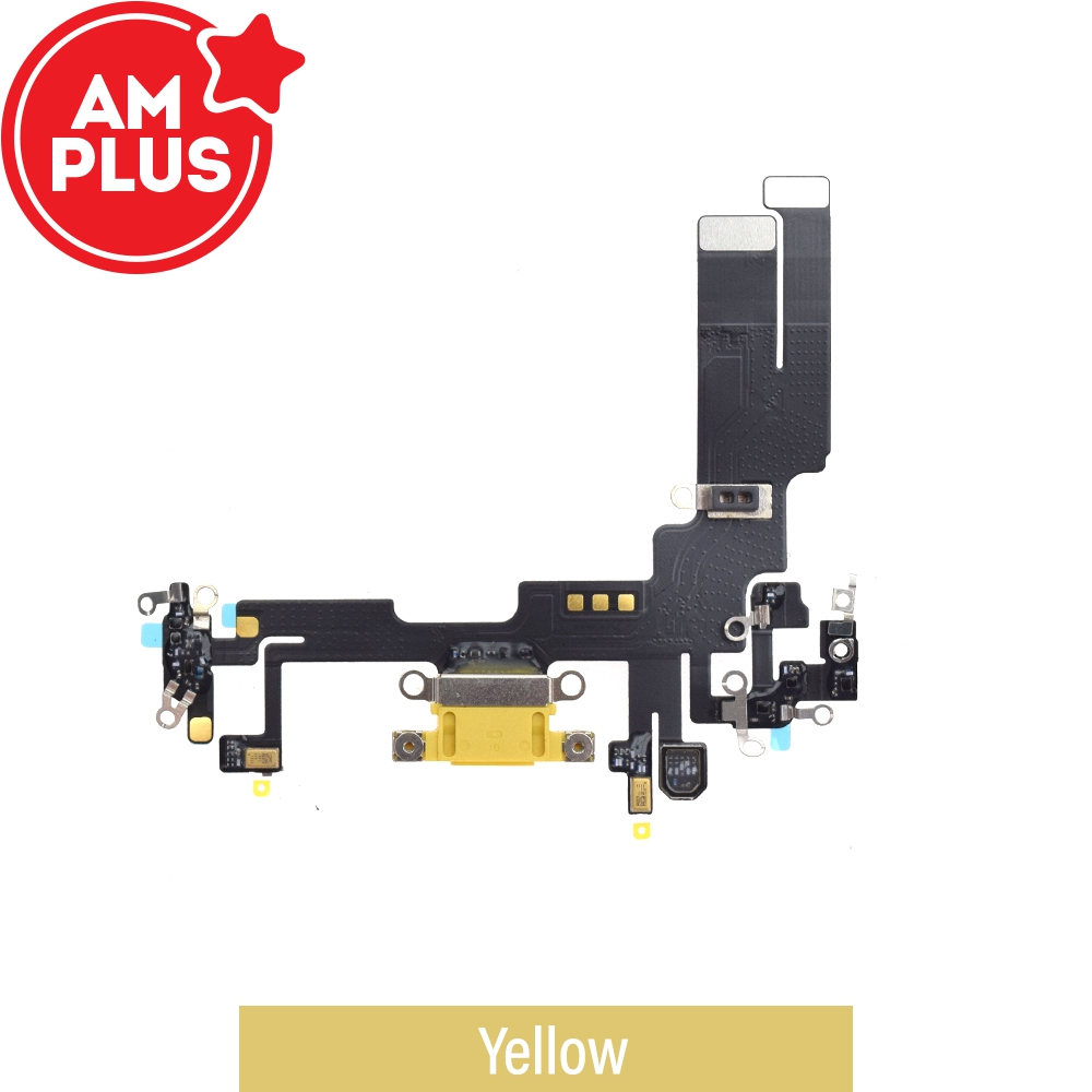 AMPLUS Charging Port for iPhone 14-Yellow