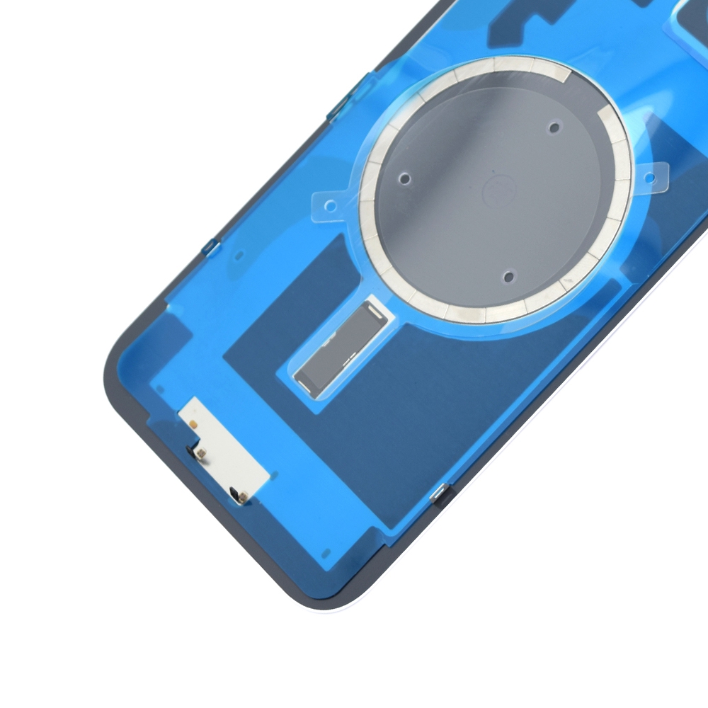 BQ7 Rear Cover Glass with Camera Lens Glass and Magsafe Magnet for iPhone 14 Plus (NO LOGO)-Blue