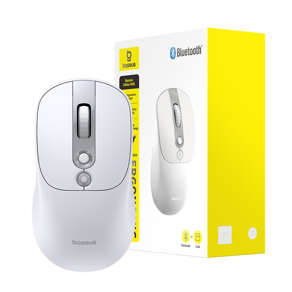 Baseus Editor EM2 Ergonomic Wireless Mouse-White