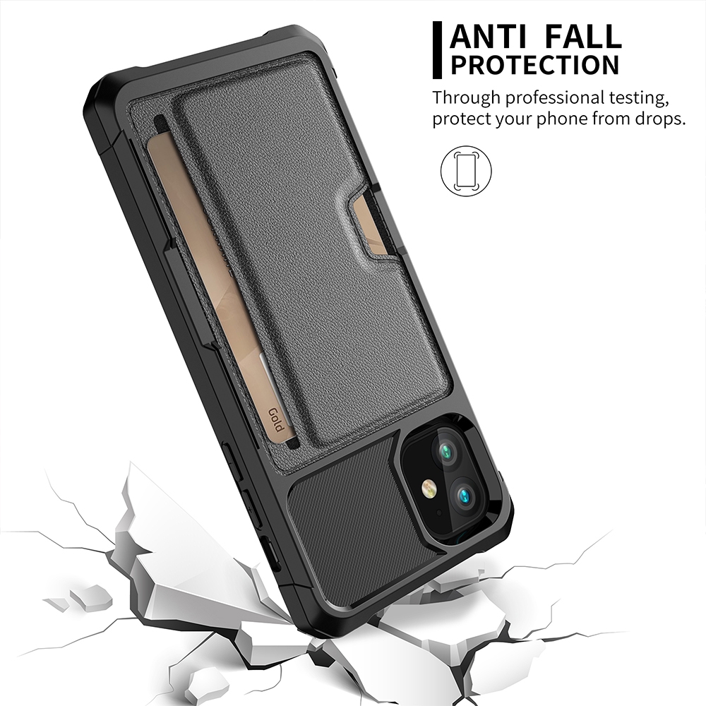 Magnetic Anti-fall Protection Case With Card Slot for iPhone 12 / 12 Pro (6.1'')
