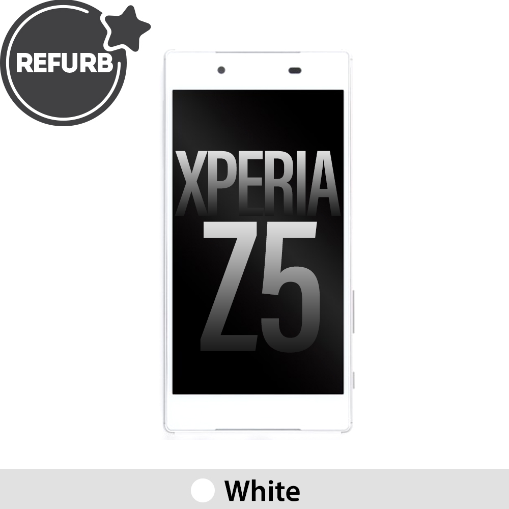 REFURB LCD Assembly with Frame*Sony Xperia Z5 E6603 E6683 E6653-White