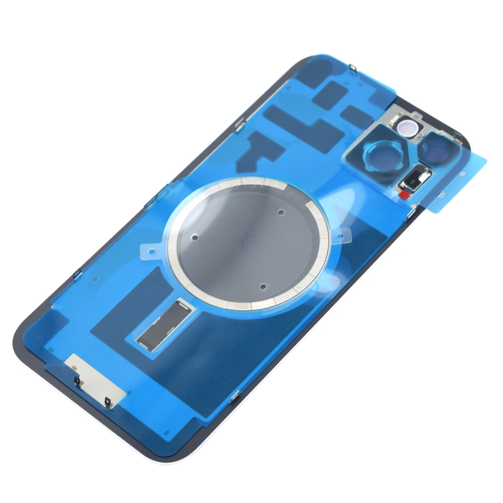 BQ7 Rear Cover Glass with Camera Lens Glass and Magsafe Magnet for iPhone 14 Plus (NO LOGO)-Blue
