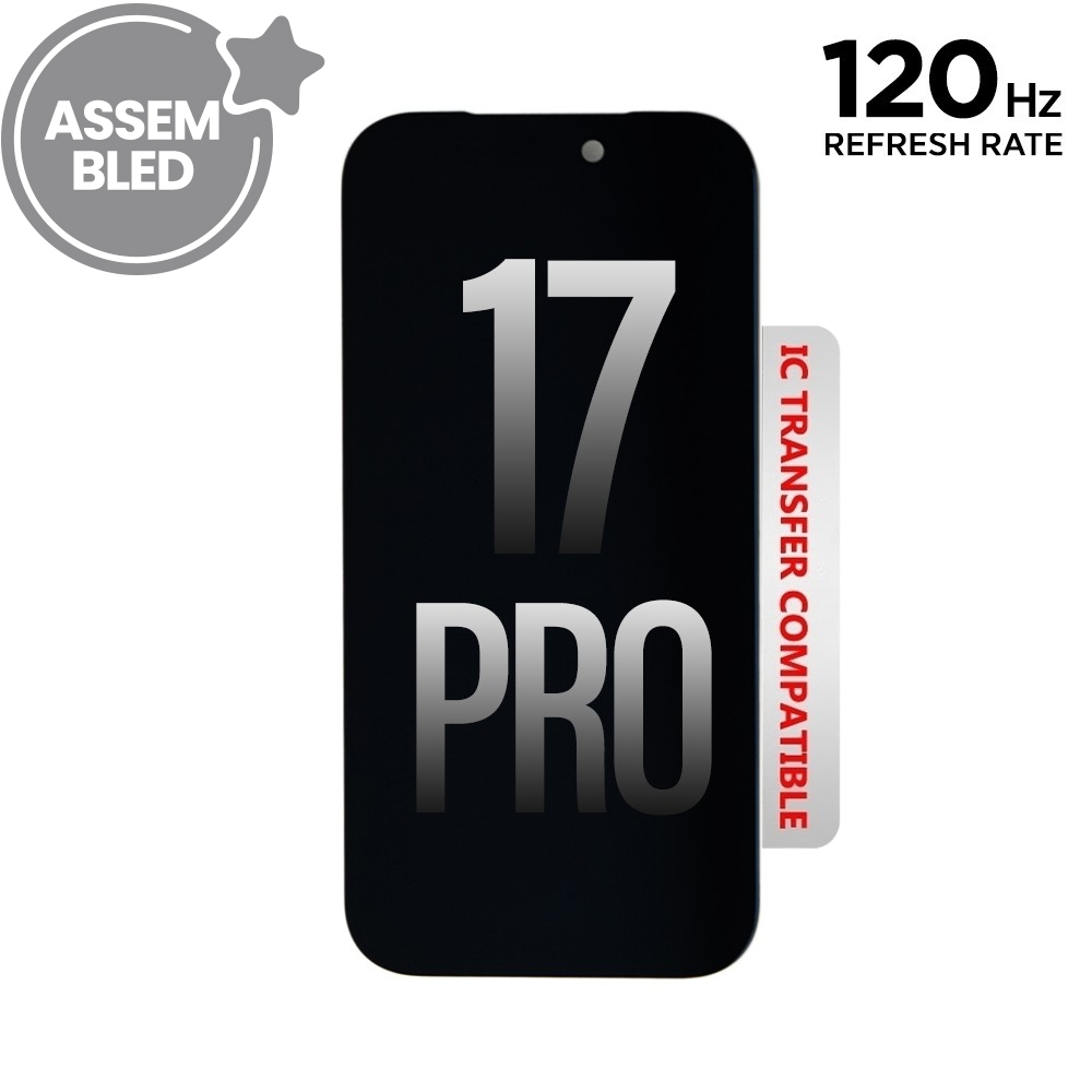 ASSEMBLED OLED Screen Replacement for iPhone 17 Pro (120HZ, Compatible for IC chip transfer)
